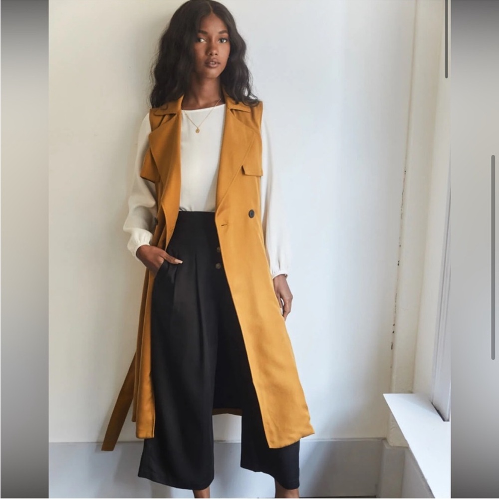 VETTA Camel Brown Trench Coat - Picture 4 of 16